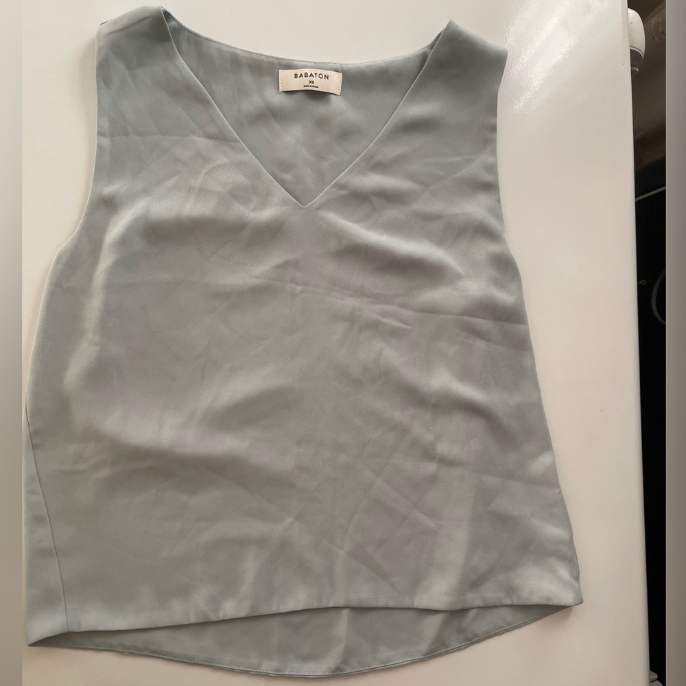 Babaton Gray Asymmetrical Tank Top